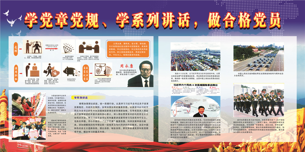 【电子橱窗】学党章党规,学系列讲话,做合格党员